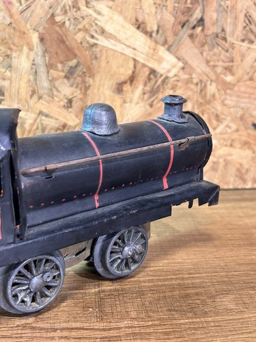 JEP Escala 0 , Locomotora Antigua Tipo 120 , A de Enganche, Chapa Negra Y Rojo - Imagen 6 de 10