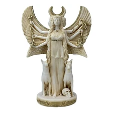Hecate Hekate Triple Goddess of Magic Night Moon Greek Sculpture Statue Patina