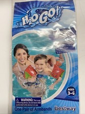 H2O GO Inflatable swim armbands-NEW-AGES 3-6 YEARS Red Green Watermelon.