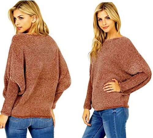 New Favlux Cozy Chenille Knit Batwing 