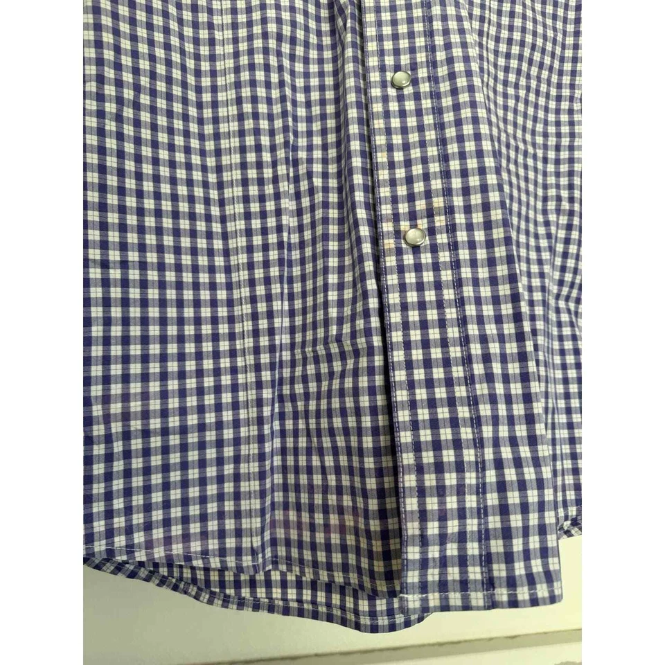 Roper мужской жемчуг Snap на пуговицах фиолетовый клетку размер средний - Изображение 4 из 4