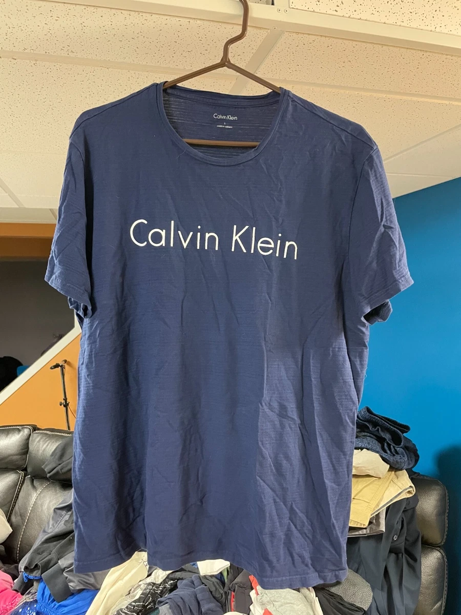 Tee shirt calvin klein bleu outlet