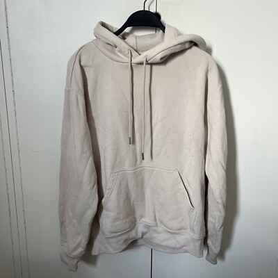 H&M Women's Hoodie XS Cream Comfy Soft Athleisure Baggy