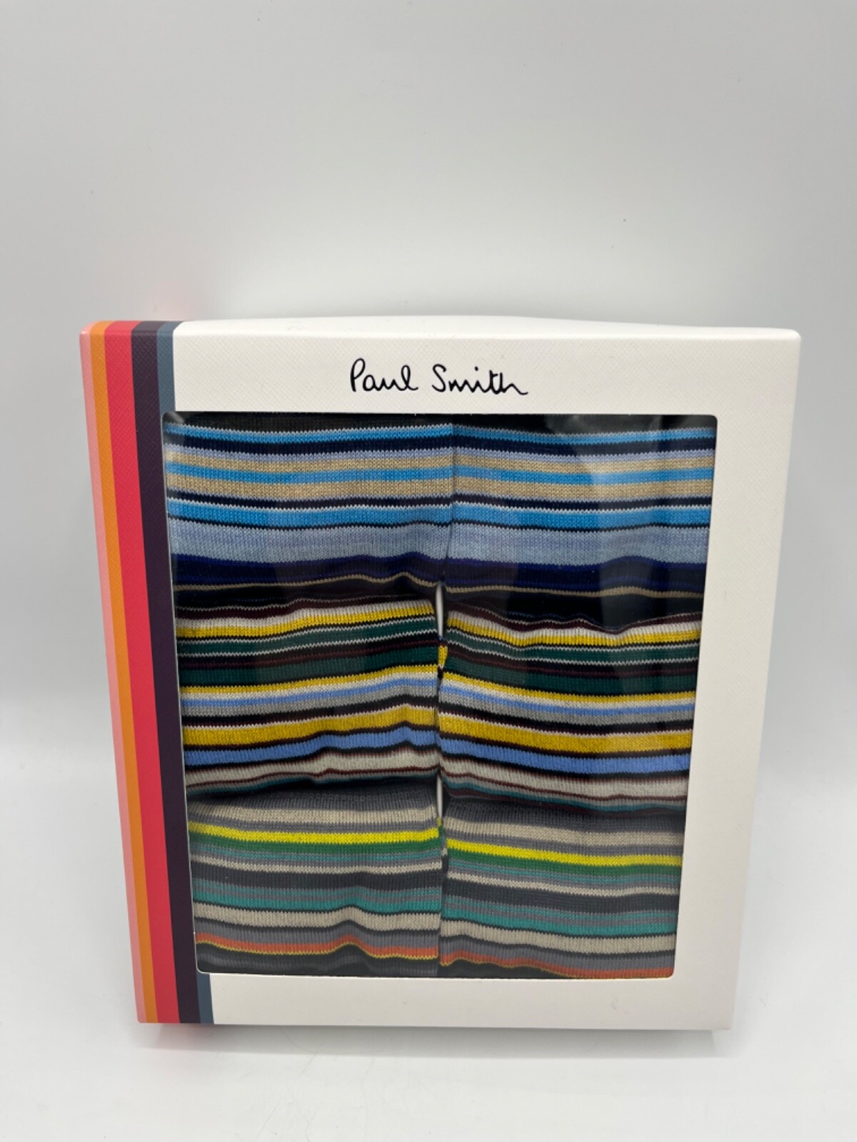 PAUL SMITH Signature Stripe Cotton Multi Stripe Socks Pack of 6 in box