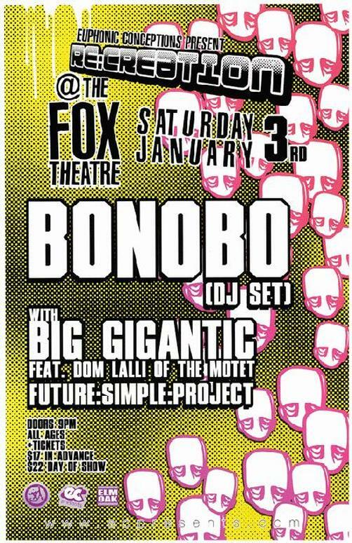 BONOBO BIG GIGANTIC DENVER CONCERT POSTER 2010