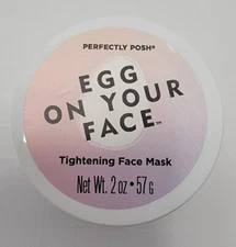 Perfectly Posh EGG ON YOUR FACE Tightening Face Mask Travel Size New Retired