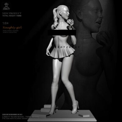 75mm 1/24 Resin Model Figure Beauty Naked Naughty Girl Unassembled