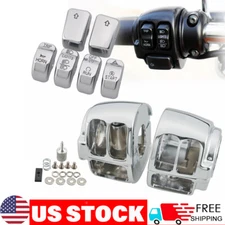 For Harley Softail Heritage Classic Dyna Chrome Switch Housing＋ 6pcs Button Cap
