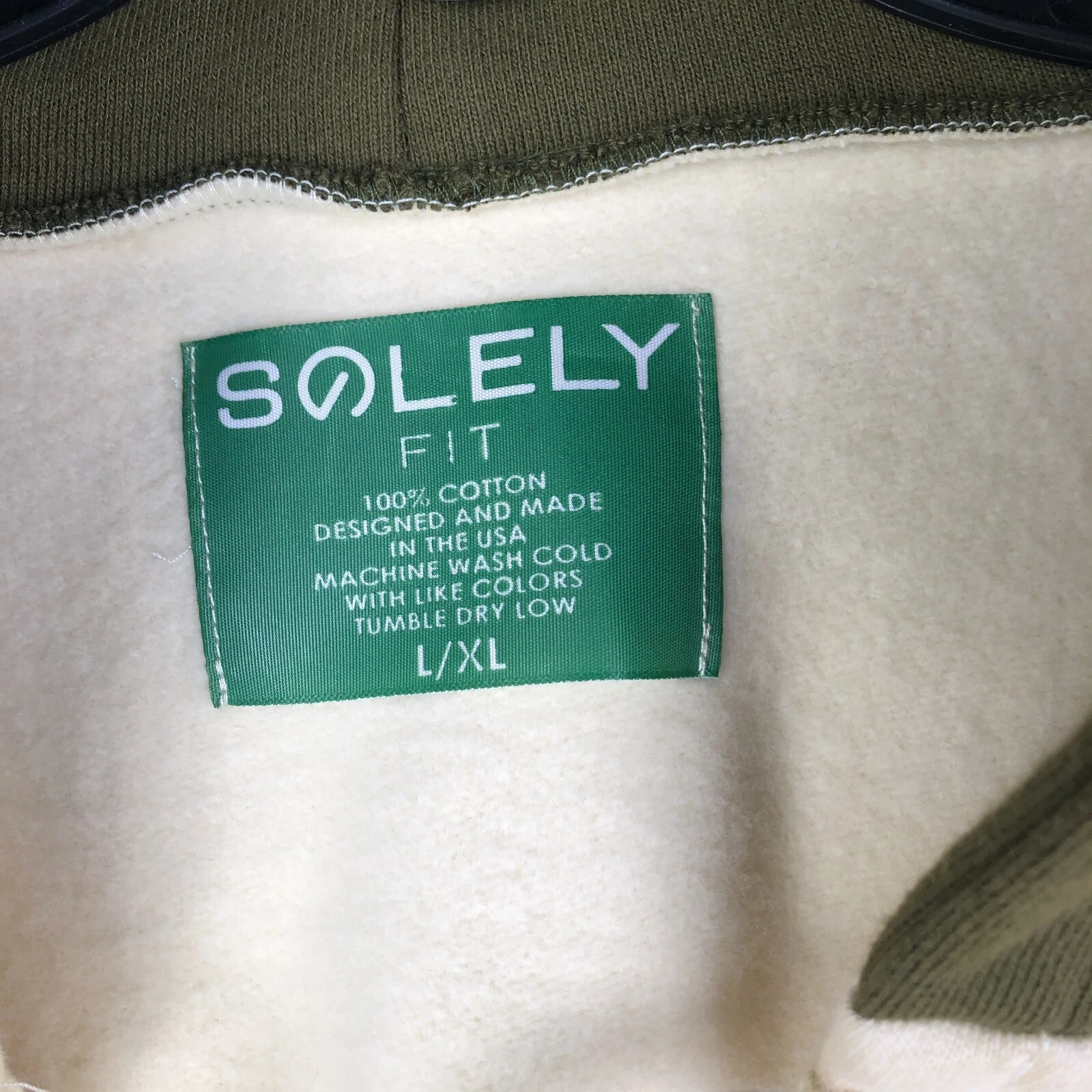 OFF WHITE Felpa con cappuccio Sololy Fly Empowered Harlem donna taglia L XL marrone avorio NUOVA