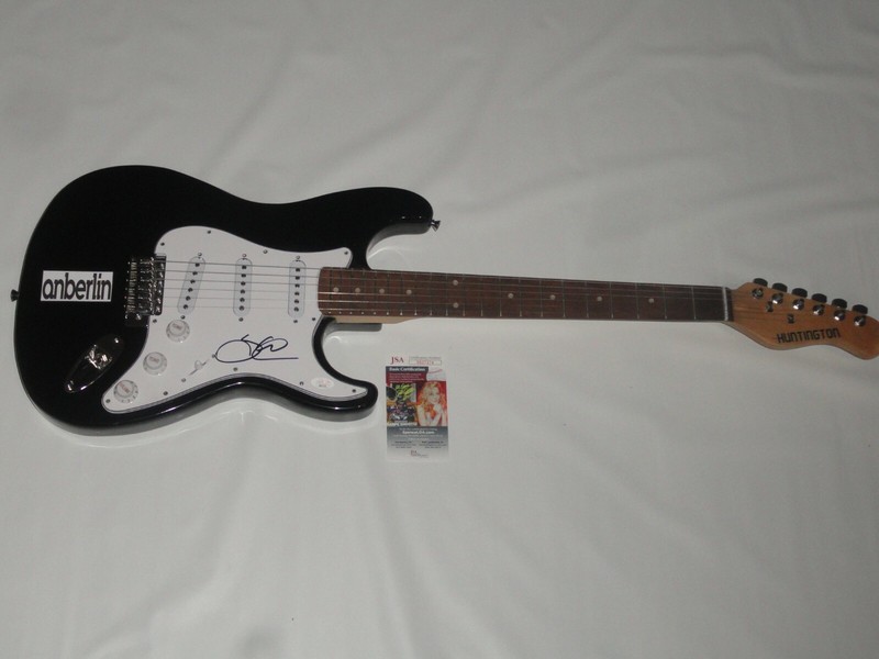 STEPHEN CHRISTIAN SIGNED BLACK ELECTRIC GUITAR ANBERLIN PROOF JSA COA 