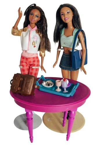 Vtg Barbie Dolls African American Cafe Playset Accessories Collectible Bundle