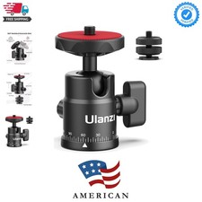 Mini Ball Head, ULANZI H28 Panoramic Tripod Head Dual Hot Shoe Mount DSLR C...