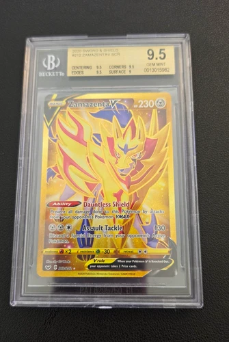 pokémon tcg zamazenta v secret rare 212/202 sword & shield bgs 9.5