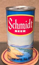 1970 BOTTOM OPEN SCHMIDT PULL TAB BEER CAN AS...