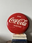 1950's Antique Vintage 16” Inch Drink CocaCola In Bottles Button Sign Metal