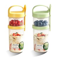 MüSlibecher To Go Doppelwandig Auslaufsicher Joghurtbecher FrüHstüCk 760Ml 360Ml