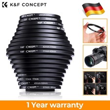 K&F CONCEPT 18 teiliges Filteradapter Metall Step Up Ringe Step Down Ringe Set