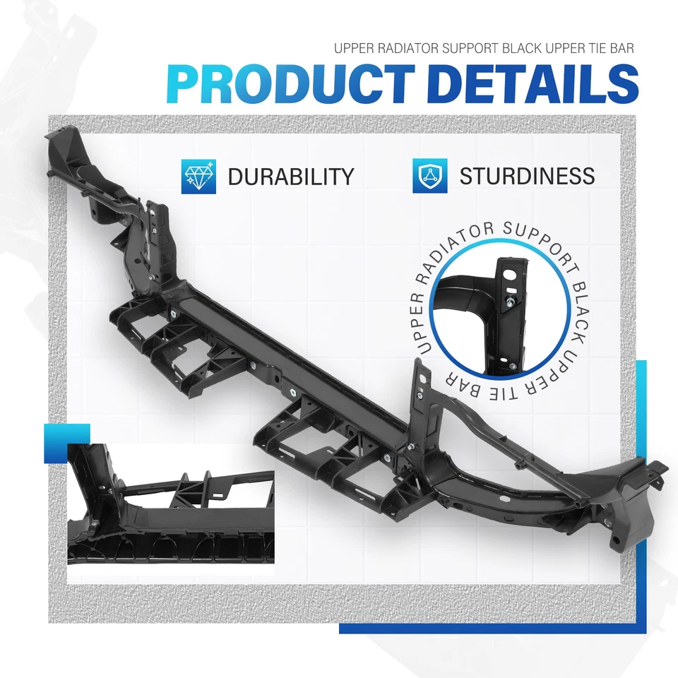 Barra de amarre de soporte de radiador superior para Dodge Challenger 2015-2022 2023 #68174972AF Foto 4 de 4