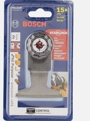 Bosch 2-1/2'' Starlock Oscillating Multi Tool Bi-Metal Plunge Cut Blade OSL212F