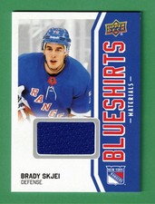2025-26 UPPER DECK NY RANGERS CENTENNIAL BRADY SKJEI JERSEY BLUESHIRTS MATERIALS