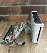Nintendo Wii White Console RVL-001 w/Cords - Tested And Working