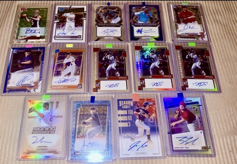 Autographs Optic Velocity Holo Prizm Rated Rookie Chrome Bowman Panini LOT OF 14