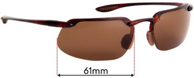 SFx Replacement Sunglass Lenses fits Maui Jim MJ409 Kanaha - 61mm Wide