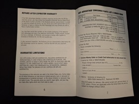 Nintendo NES Advantage Joystick Controller Original User Manual Instructions