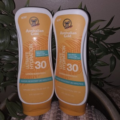 Australian Gold  SPF 30 Ultimate Hydration Lotion Sunscreen - 8 oz LOT OF 2 