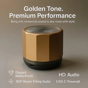 Mini Bass Metal Portable Bluetooth Speaker Loud USB-C Wireless