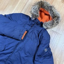 Polo Ralph Lauren Boys XL Water-Resistant Down Parka Newport Navy with Faux Fur