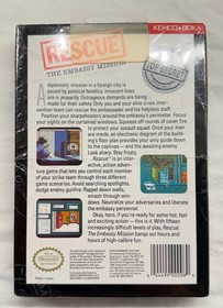 1989 Rescue: The Embassy Mission Nintendo NES Video Game Cartridge NEW SEALED