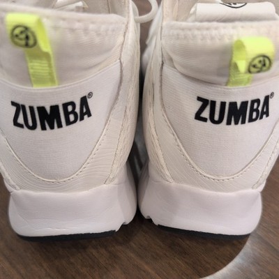 Zumba Air Stomp Funk 2.0 Women's white shoes 10 Lace Up Dance