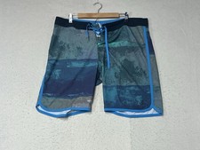 prAna High Seas Board Shorts Mens Size 36 Swim Trunks UPF 50 Blue Surfing