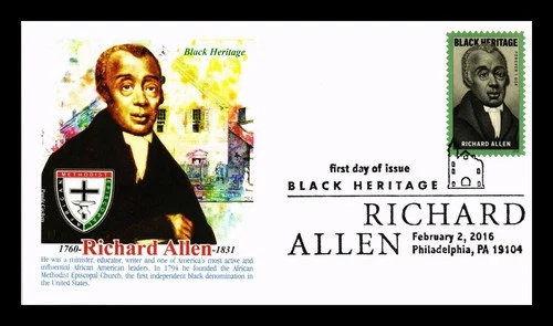 US COVER RICHARD ALLEN BLACK HERITAGE FIRST DAY ISSUE PANDA CACHET