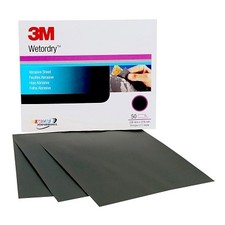 Wetordry™ Paper Sheets, Aluminum Oxide, P800 Grit, 11 in Long 3M™ 7000028324