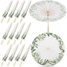 Lemosae 12 Pack Paper Umbrellas Bulk for Wedding, 23.6" Chinese Japanese Parasol