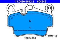 Ate BremsbelÄGe Passend FüR Porsche 911 997 Boxster 987 Cayman