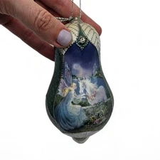Bradford Editions Heirloom Porcelain Unicorn Christmas Ornament TRANSFORM