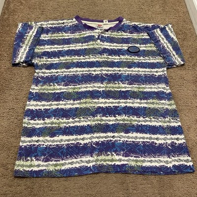 Vintage Wilson All Over Geometric Print Aztec Short Sleeve Shirt Size Large