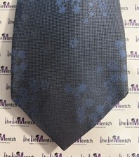 CALVIN KLEIN Silk Navy Floral Design Adjustable Neck Tie 3  New-Minor Flaws 