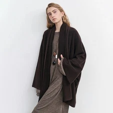 THE ROW Womens Casual Wool Outline Knitted Sweater Jacket 