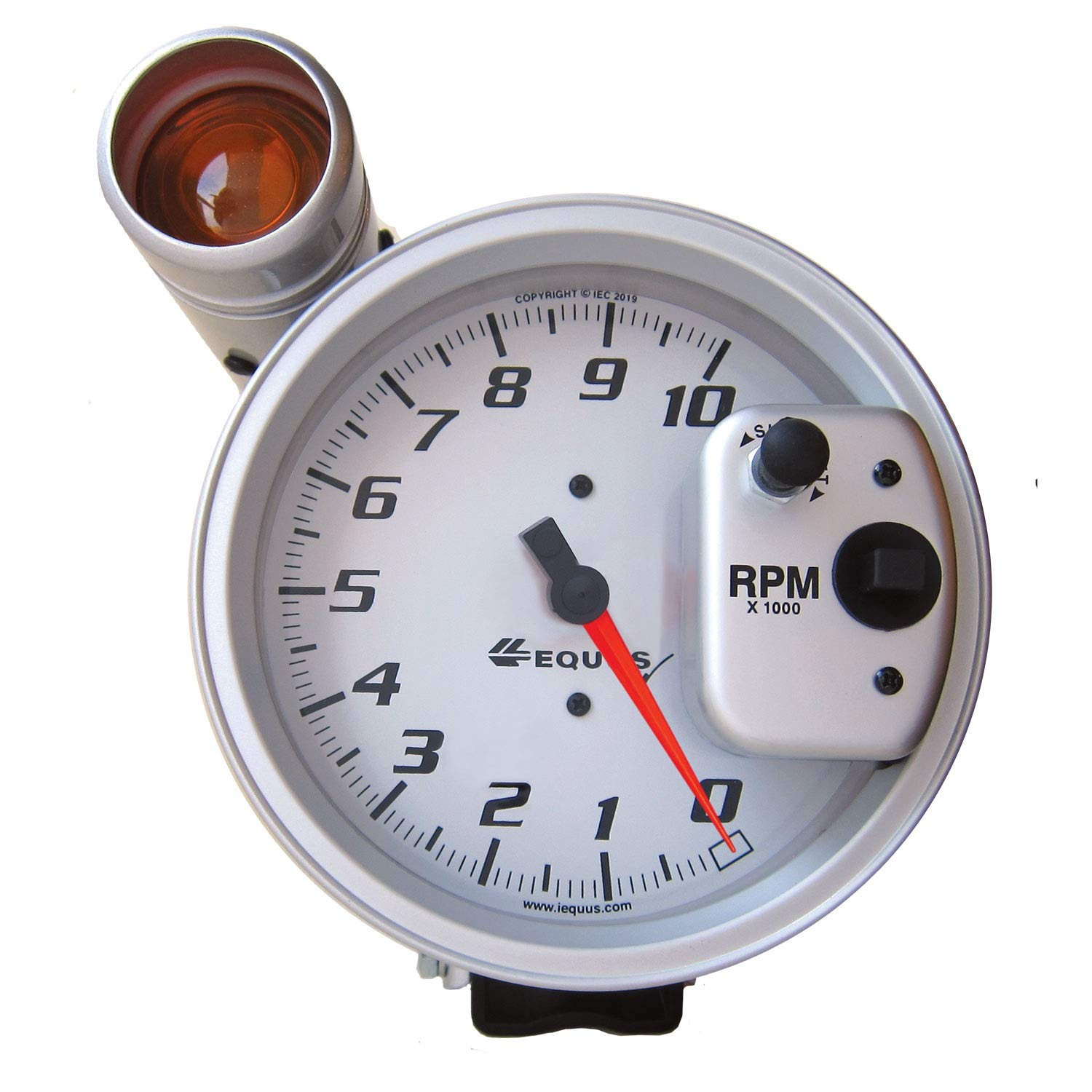 Gauge Tachometer 5 In 10 K Rpm Pedestal W/ E X T. Shiftlite Silver 6000 Series