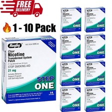 1-10 Pack Rugby Clear Nicotine 21mg Transdermal System Patch Step Exp 06/2028
