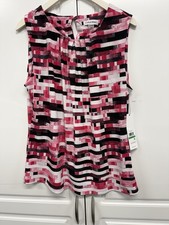 Calvin Klein Abstract Office Suit Pleated Shell Corporate Core SZ- L NWOT