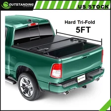 ✅Hard Tri-Fold Tonneau Cover 5ft Short Bed For 16-21 Toyota Tacoma (60'') Black