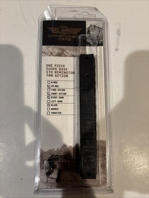 Christensen Arms 8100001201 One Piece Scope Base-STD Rem 700 Action Black