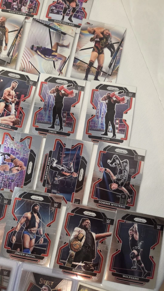 Lote de tarjetas coleccionables WWE Superstars Legends insertos paralelos Prizm cromo clásico Foto 4 de 4