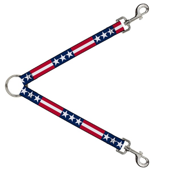 Dog Leash Splitter Stars & Stripes Blue/White/Red/White (Us Import)-image