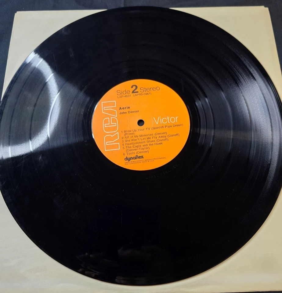 John Denver Aerie 1971 LP Vinyl Record Album With Poster First Pressing Mint - Image 4 of 4